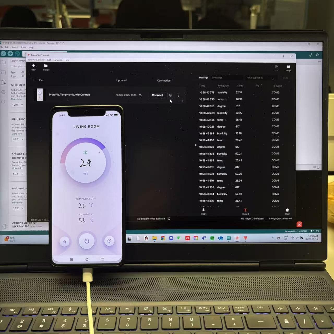 This is how the data collected on the computer appears when displayed on the Protopie mobile prototype. It looks more aesthetically pleasing compared to Protopie.