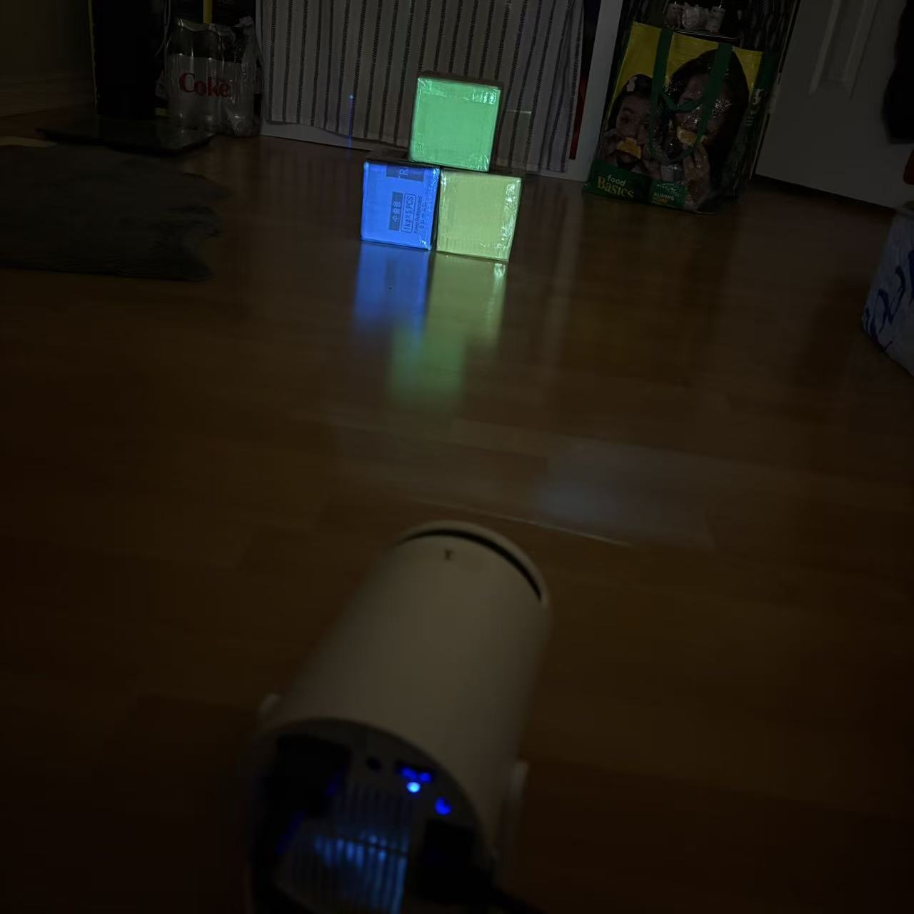 This image shows the placement of the projector.